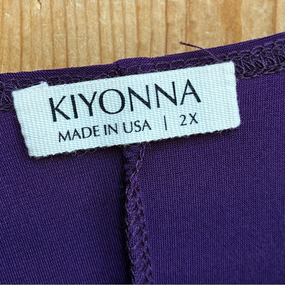 Kiyonna NWOT Purple Essential Wrap Dress Sz 2X - Picture 4 of 6